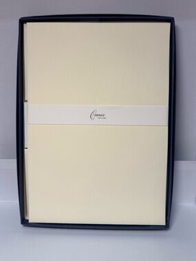 Crane’s Stationery Set Cream Paper & Envelopes Partial Box Elegant Writing Set